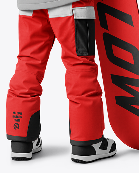 Boy Wearing Full Snowboard Kit Mockup