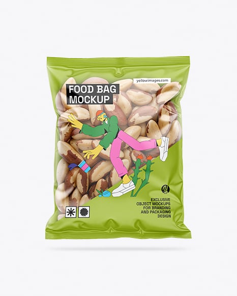 Packaging with Brazil Nut Mockup