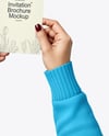 Brochure in a Hand Mockup