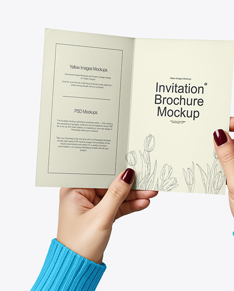 Brochure in a Hand Mockup