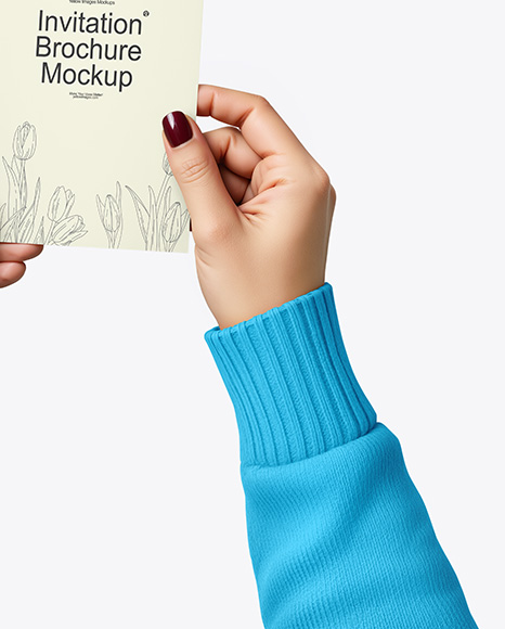 Brochure in a Hand Mockup