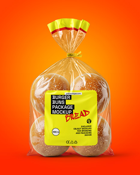 Burger Buns Package Mockup