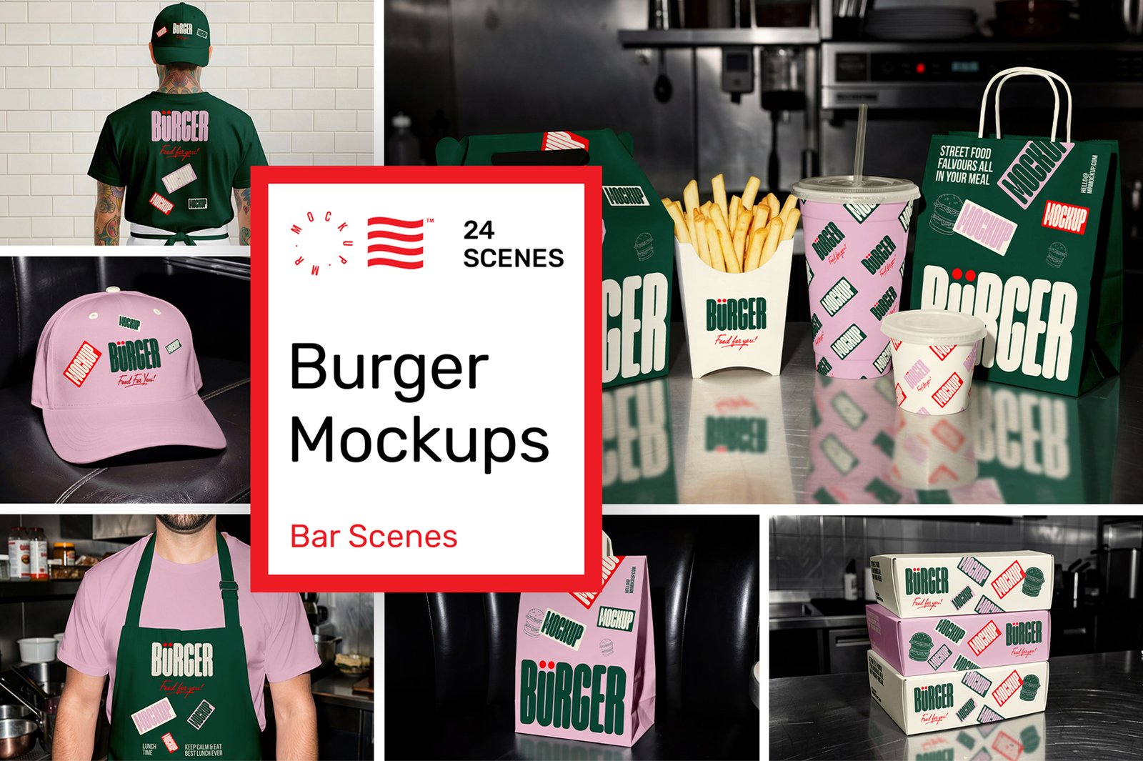 Burger Mockups - Bar Scenes