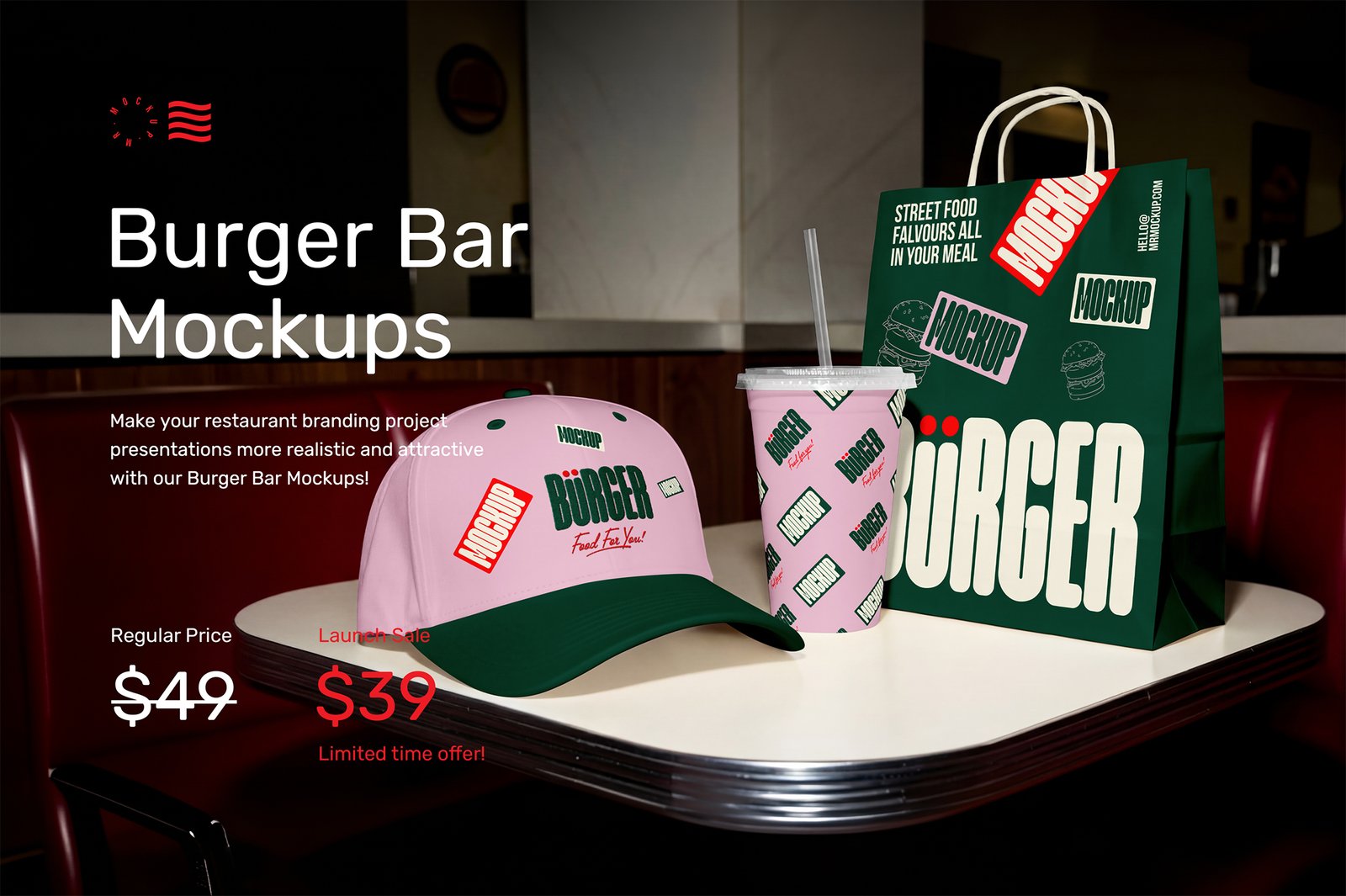 Burger Mockups - Bar Scenes