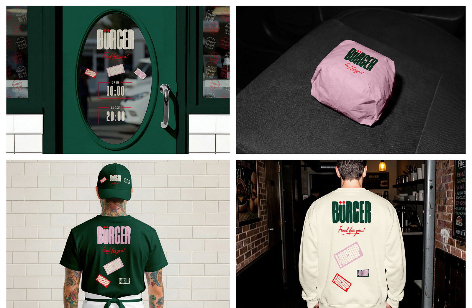 Burger Mockups - Bar Scenes