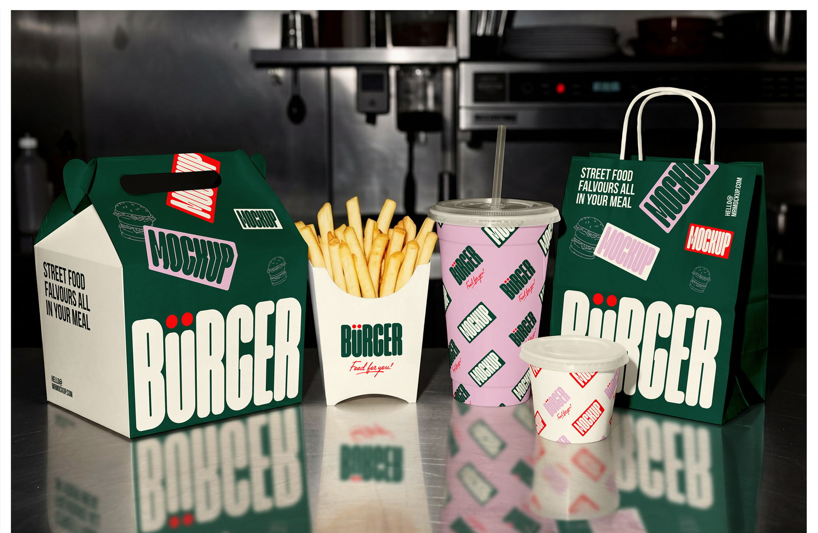 Burger Mockups - Bar Scenes