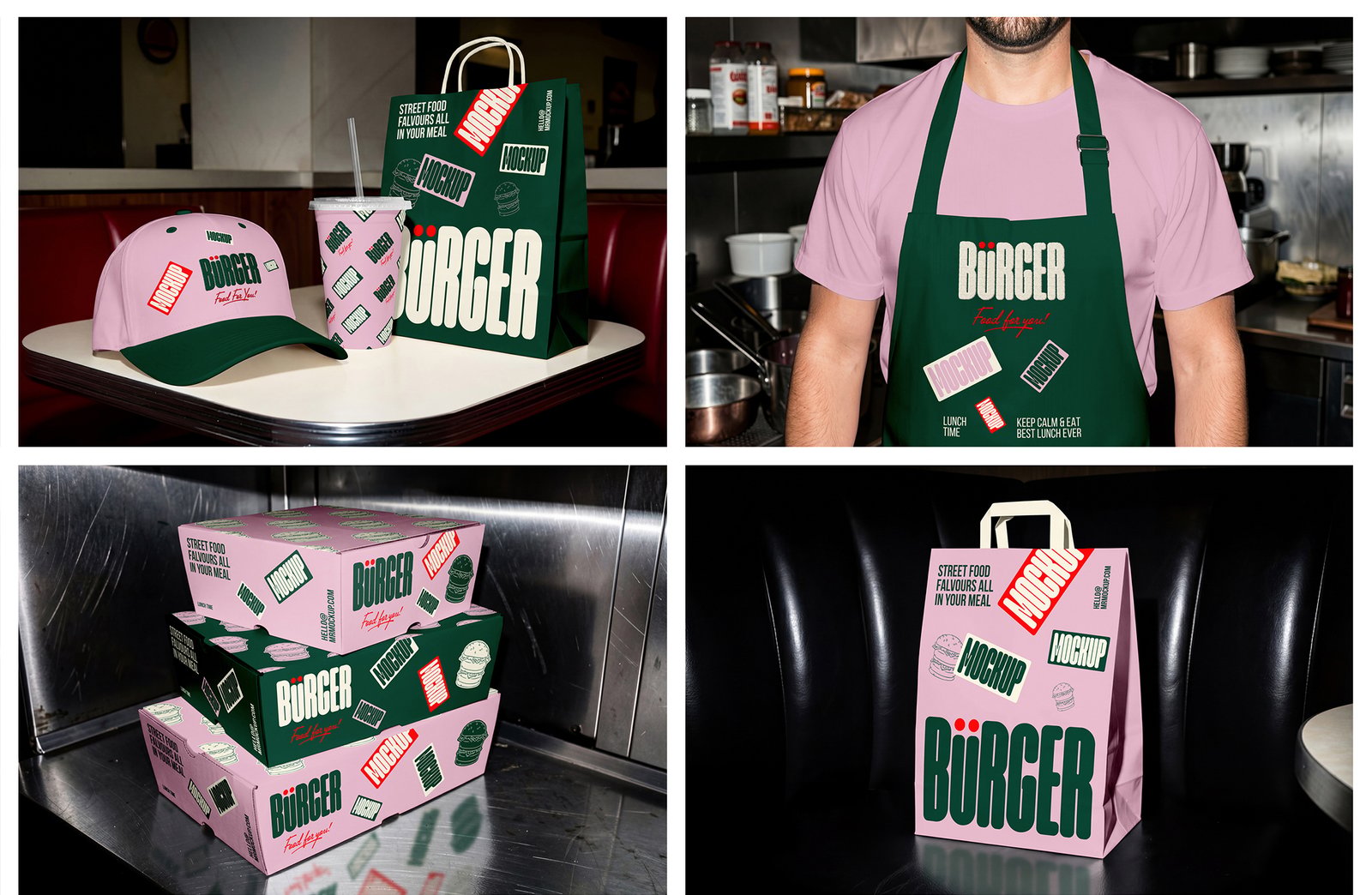 Burger Mockups - Bar Scenes