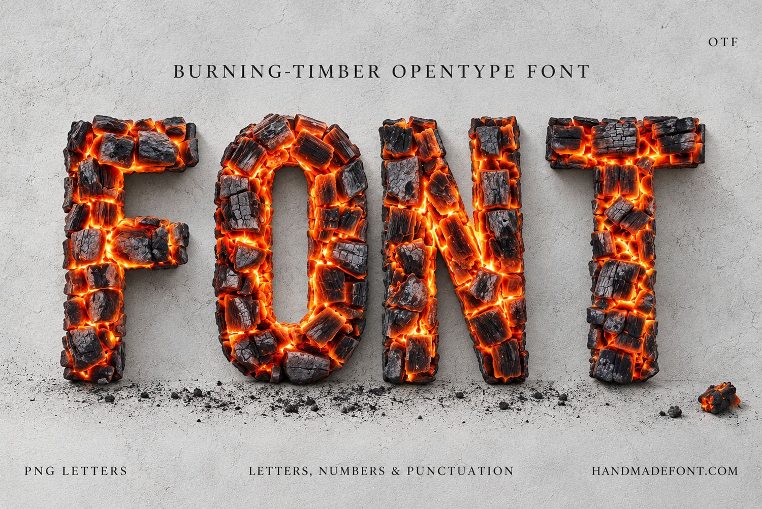 Burning Timber Font