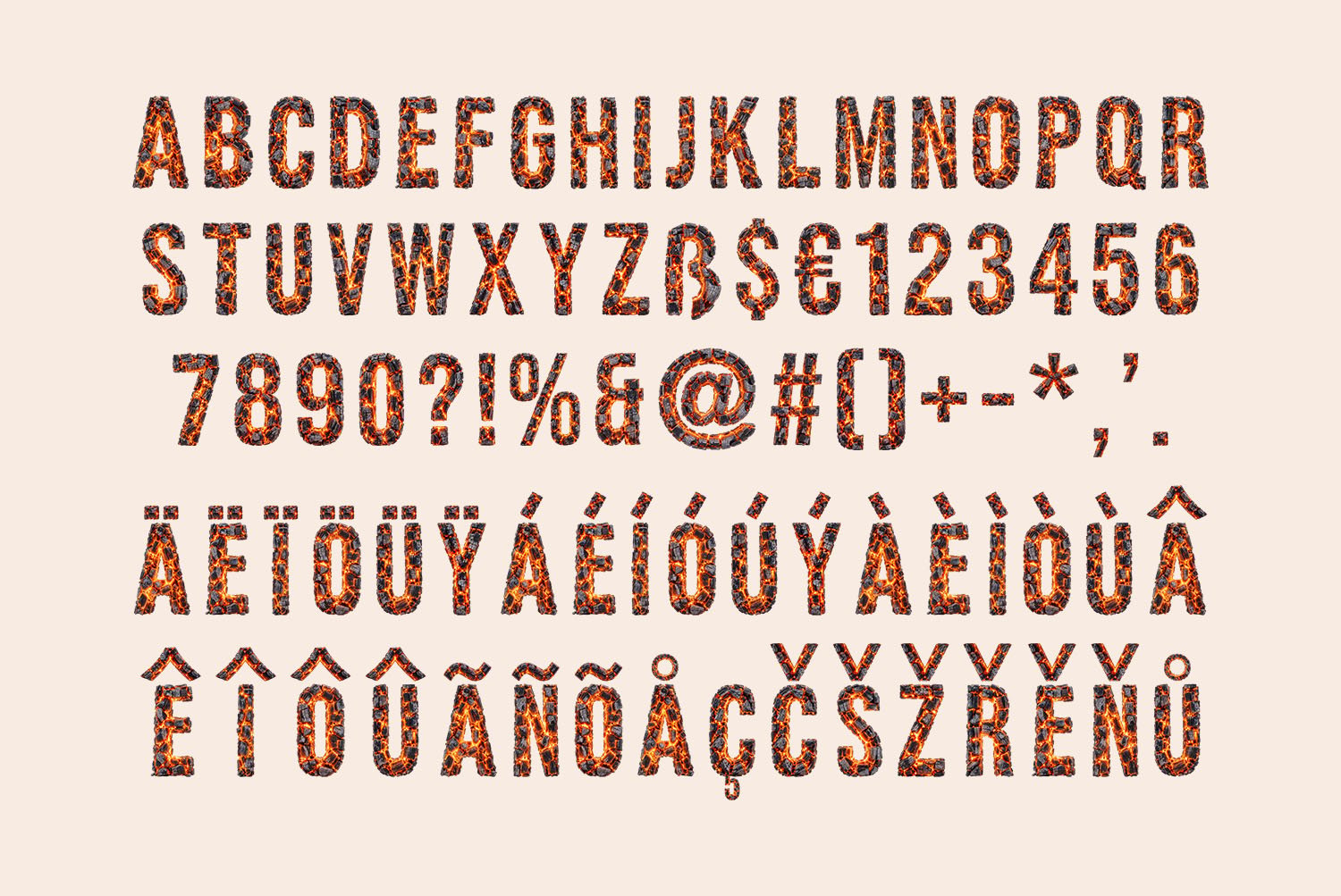 Burning Timber Font