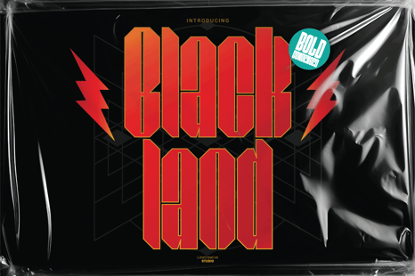 Black Land Font - Condensed font