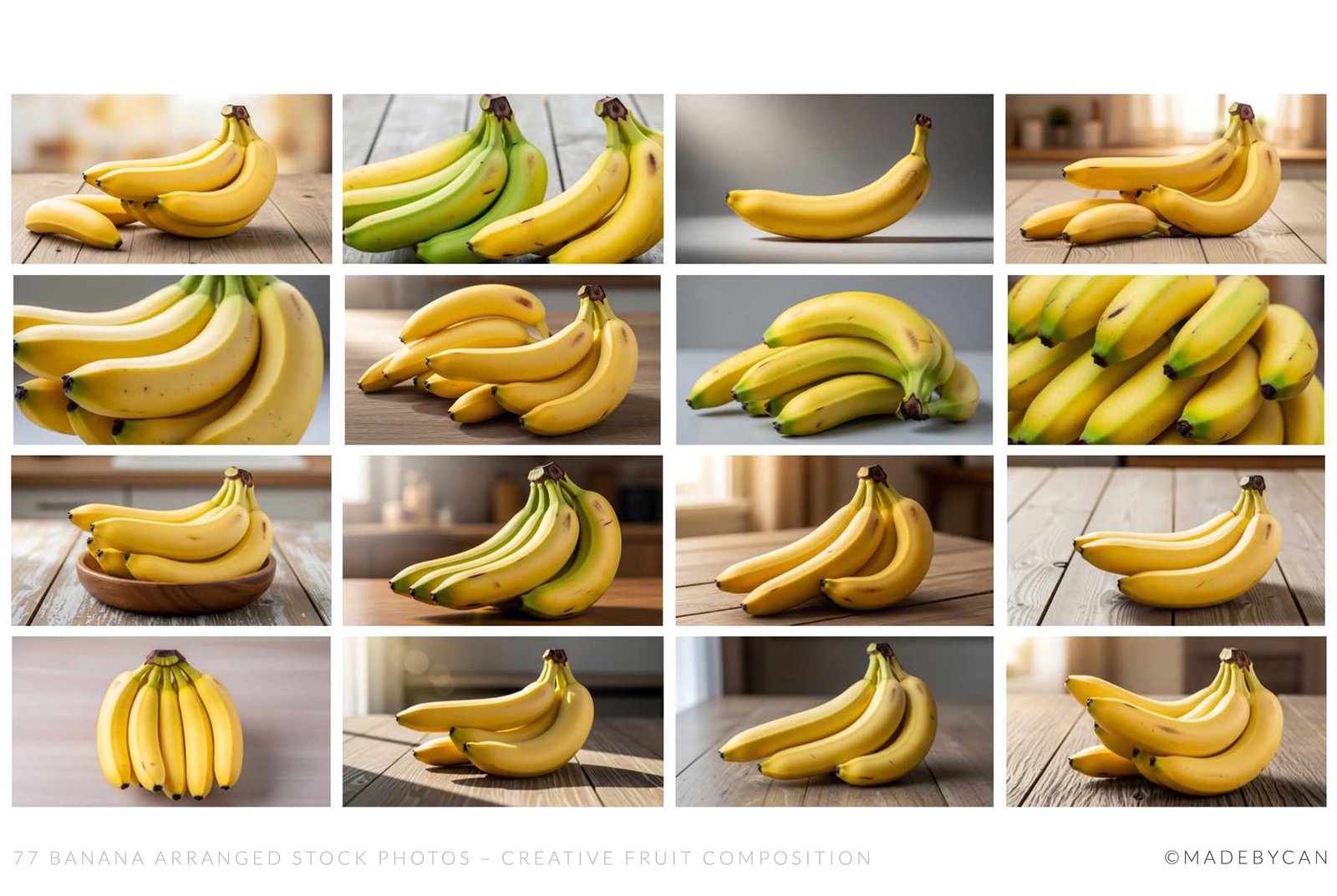 77 Banana Arranged Stock Photos – Creative Fruit Composition