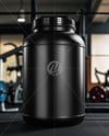 Black Protein Jar Mockup