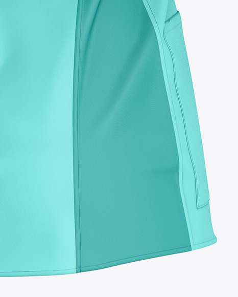 Women's Medical Shirt Mockup - Back Half Side View