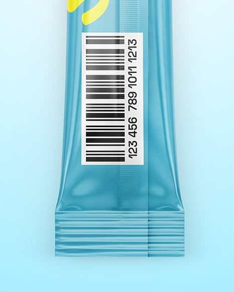 Glossy Stick Sachet Mockup