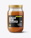 Glass Jar with Beef Bone Broth Mockup