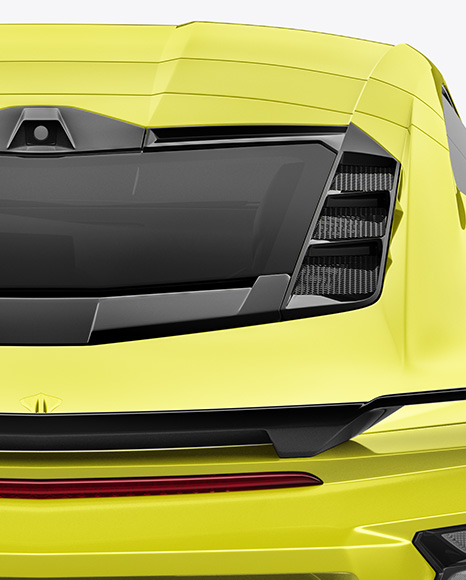 Sport Car Mockup - Back View