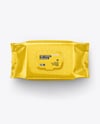 Glossy Wet Wipes Pack Mockup