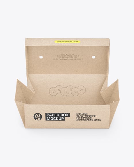 Kraft Paper Takeaway Food Box Mockup