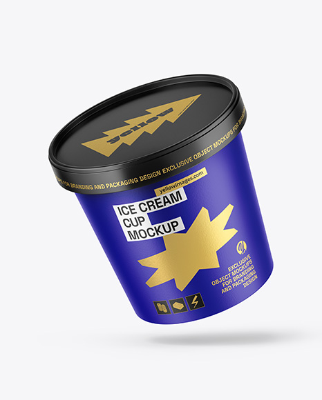 Matte Ice Cream Cup Mockup