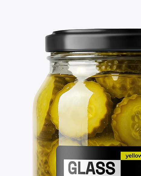 Jar with Bread & Butter Pickles Mockup