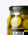 Jar with Bread & Butter Pickles Mockup