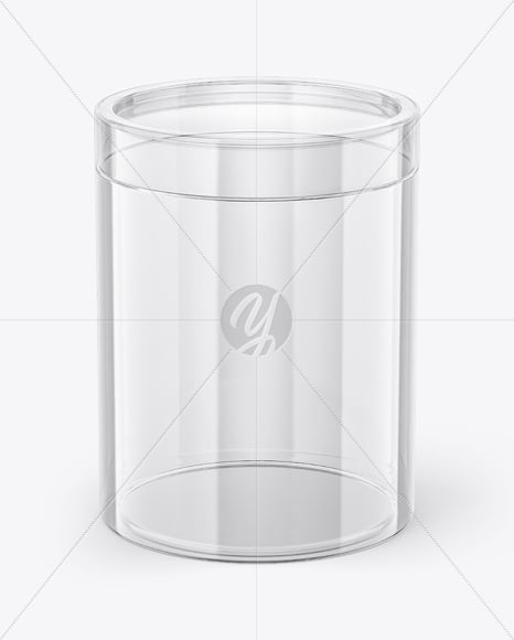 Clear Plastic Tube Mockup