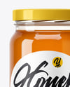 Clear Glass Jar with Heather Honey Mockup