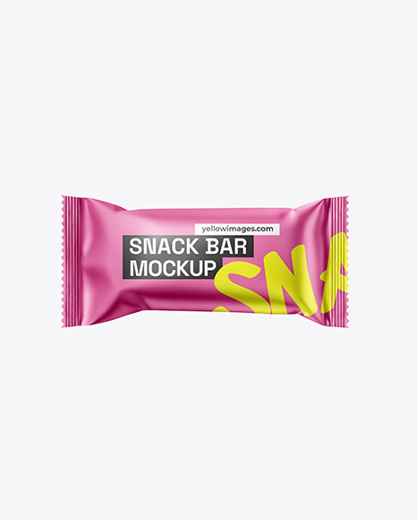 Metallic Snack Bar Mockup - Packaging mockups