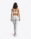 Woman Wearing a Crop Top and Leggings Mockup