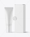 Matte Cosmetic Tube with Box Mockup