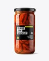 Glass Jar with Sun Dried Tomatoes Mockup