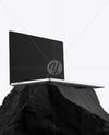 Laptop on the Stone Mockup