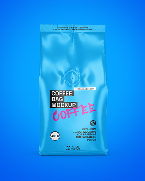 Glossy Coffee Bag Mockup