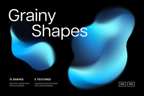 Grain Gradient Shapes Collection - Blending