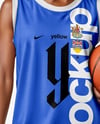 Female Basketball Player Wearing Jersey and Shorts Mockup