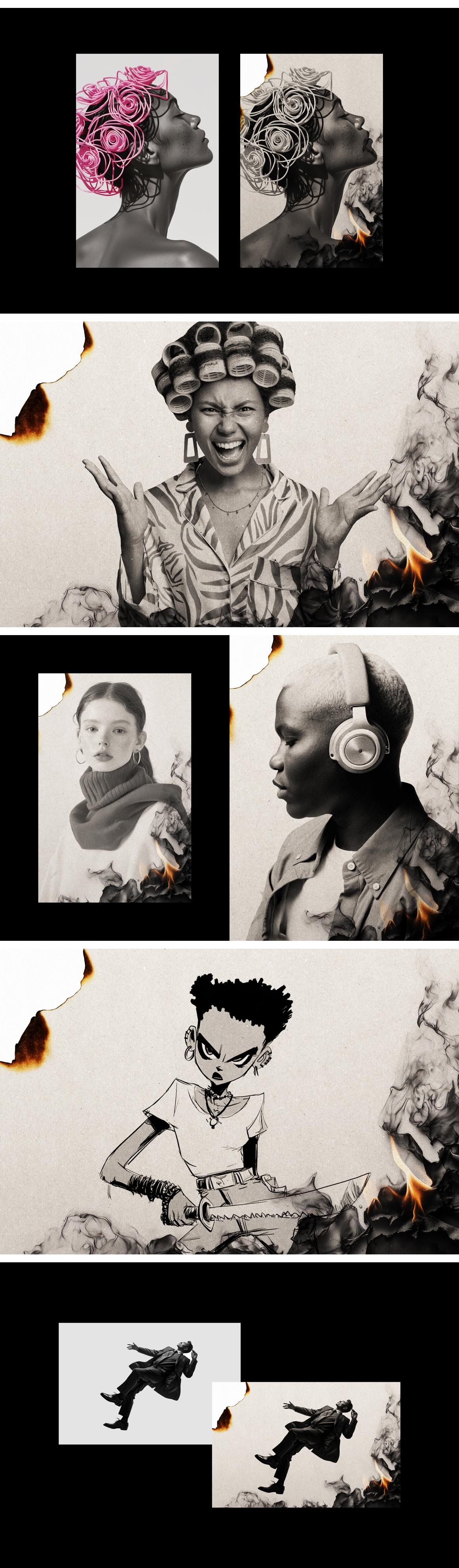 Burn Paper Photo Effect