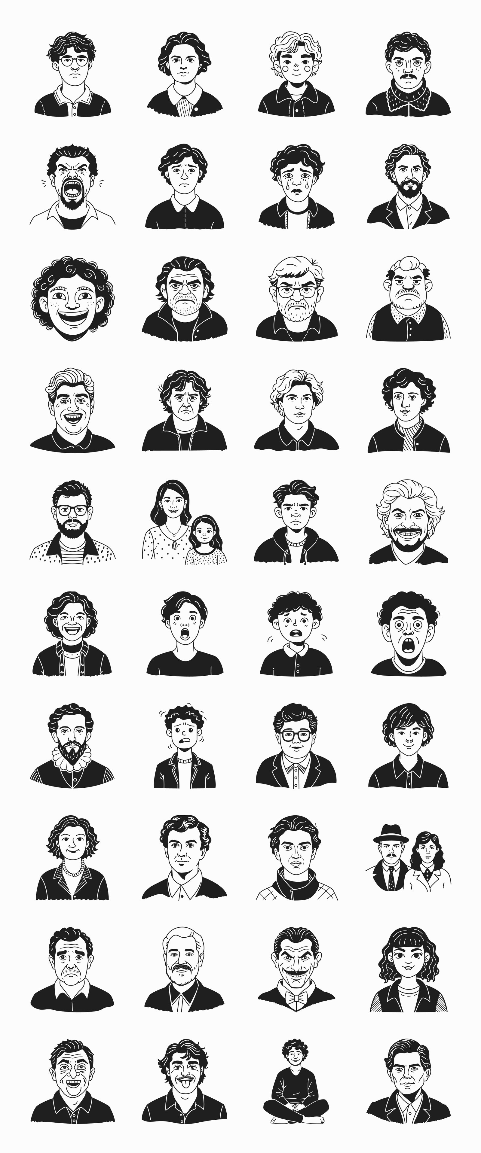 Character Portrait Icon Set