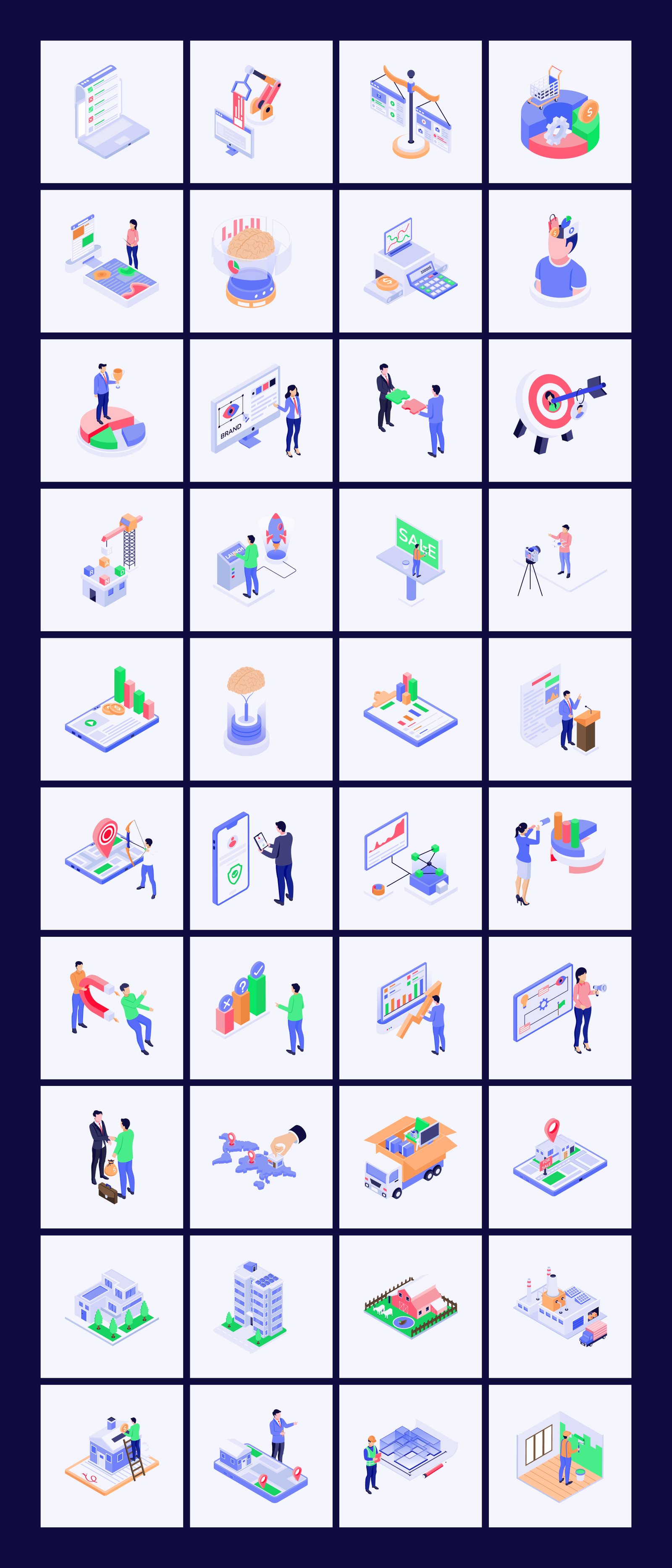 Everyday Isometric Icons Bundle