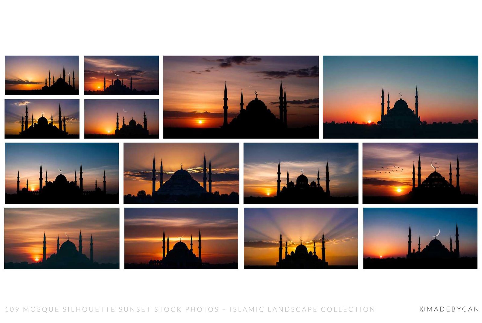 109 Mosque Silhouette Sunset Stock Photos – Islamic Landscape Collection