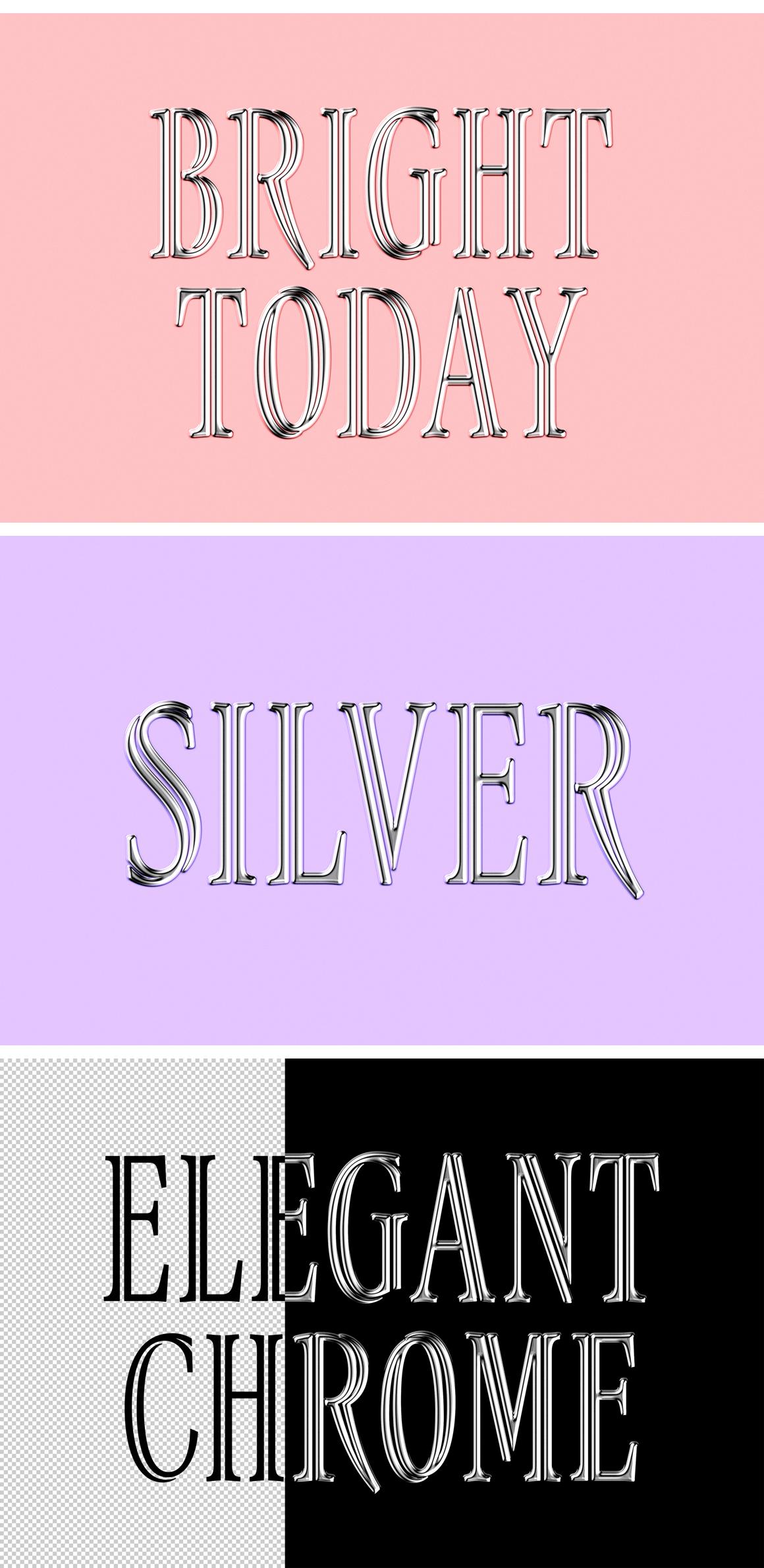 Elegant Chrome Text Effect