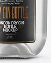 Glass Dry Gin Bottle Mockup