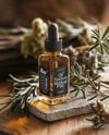 Amber Dropper Bottle with Oil Tincture Mockup