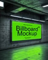 Billboard in Subway Station Mockup