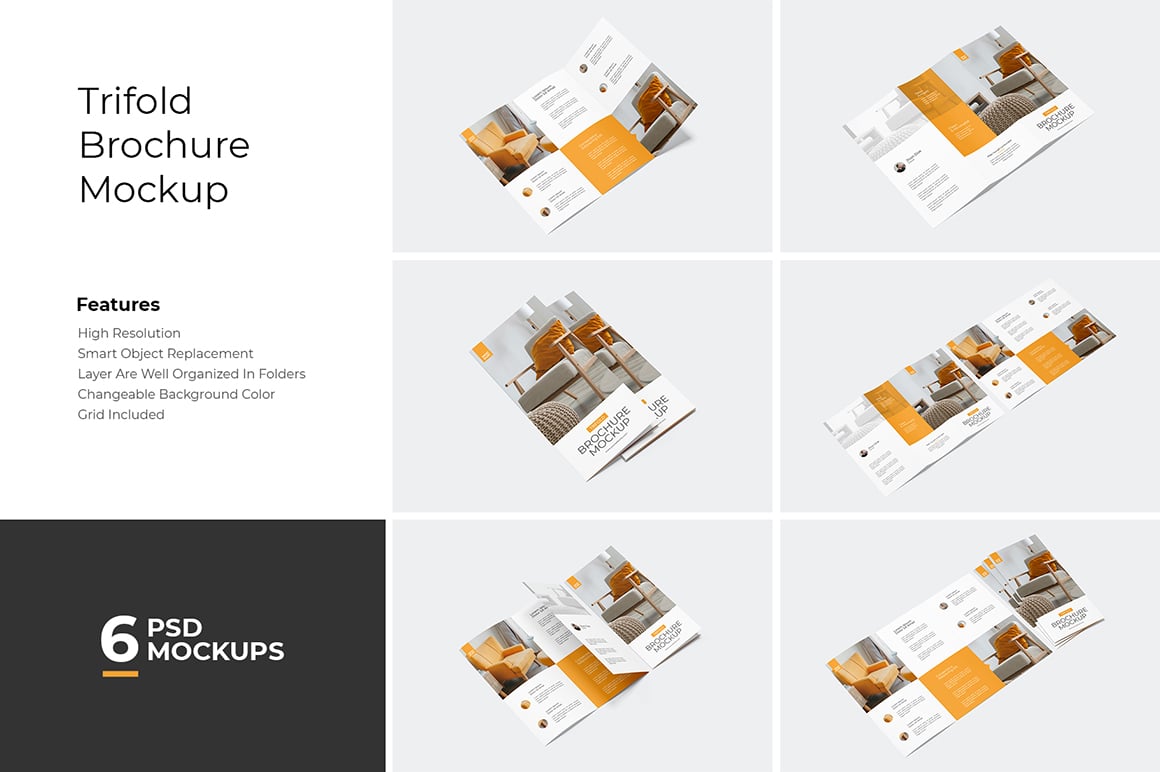 Trifold Brochure Mockup