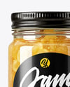 Glass Jar with White Grape Jam Mockup