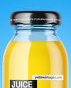 Clear Glass Bottle With Orange Juice Mockup