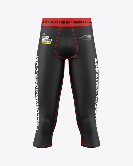 3 4 Men's Leggings Mockup - Flared pants mockup