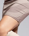 Pair of High-Knee Boots on Women's Legs with Dress Mockup