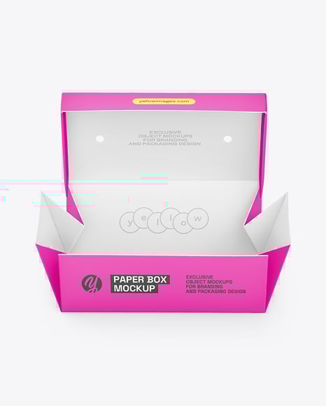 Paper Takeaway Food Box Mockup - Paper+Food+Boxes+Packaging+Mockup+Collection+|+|+Designertale