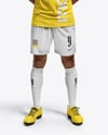 Man Wearing a Full Soccer Kit Mockup